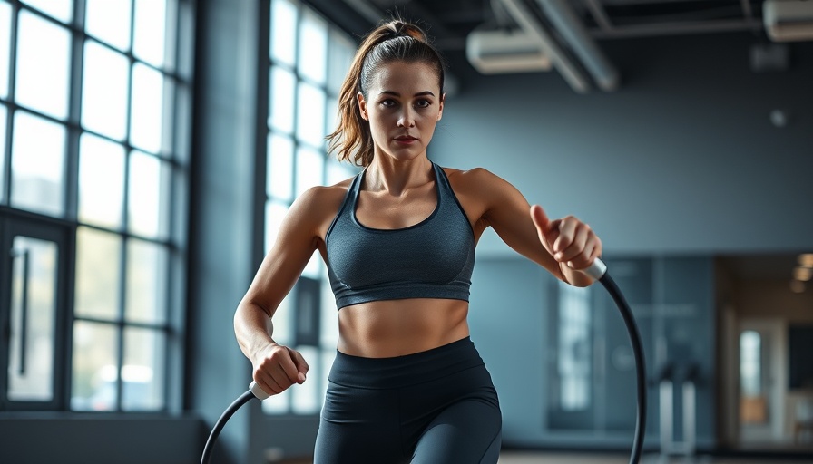 Young woman jumping rope in gym for bone health, vibrant and focused.