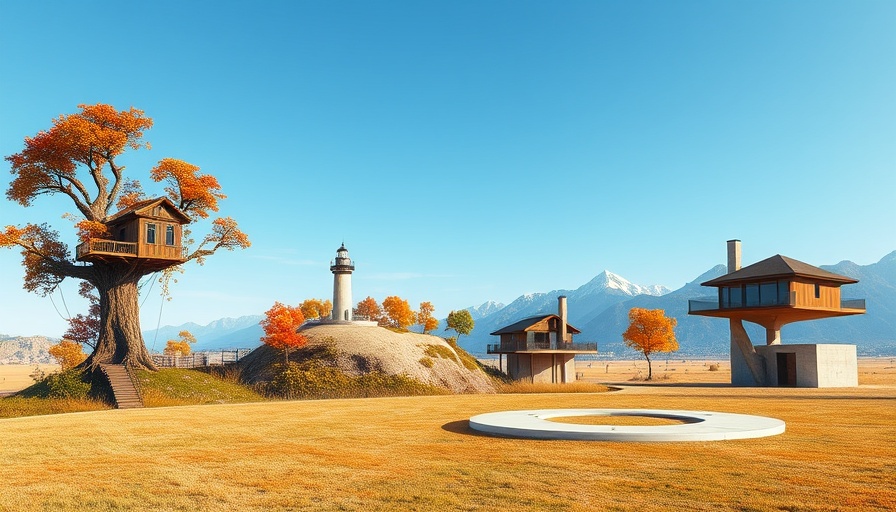 Unique architectural structures in diverse environments.
