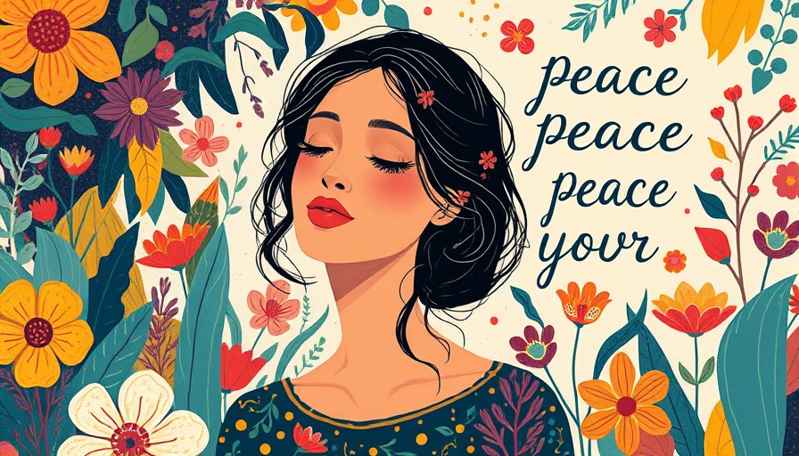 Gatha Practice for Mindfulness illustration of woman in nature.