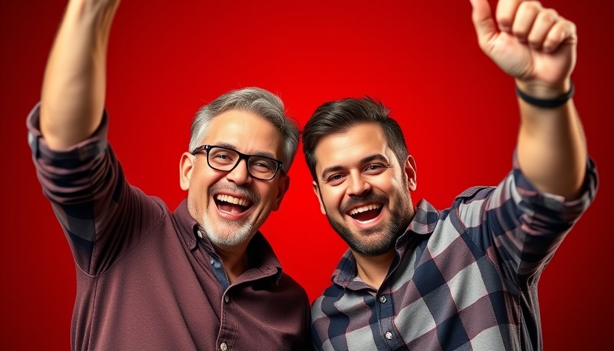 Two men celebrating victory with raised hands, Olympic gold medal controversy context.