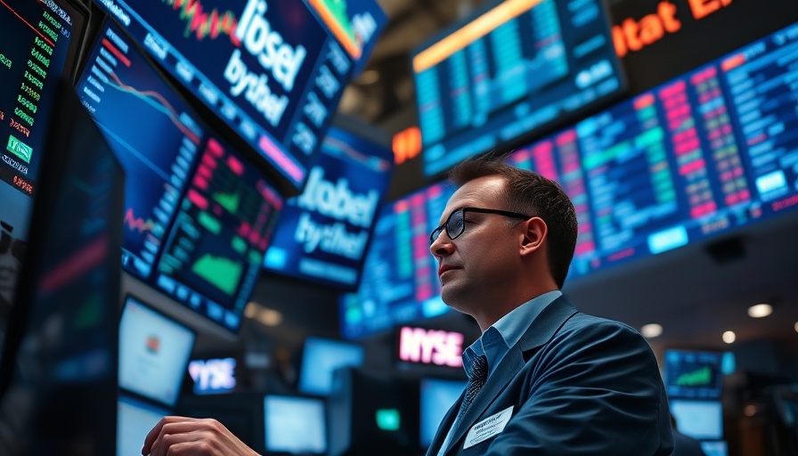 Trader analyzing U.S. Treasury Yields on monitors in a trading room.