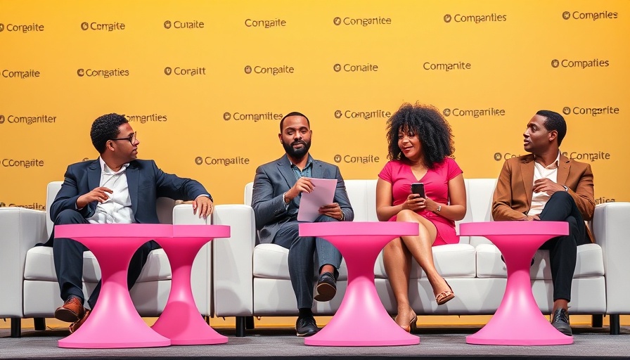 Panel discussion with three people at a business conference, minority RIA investors.