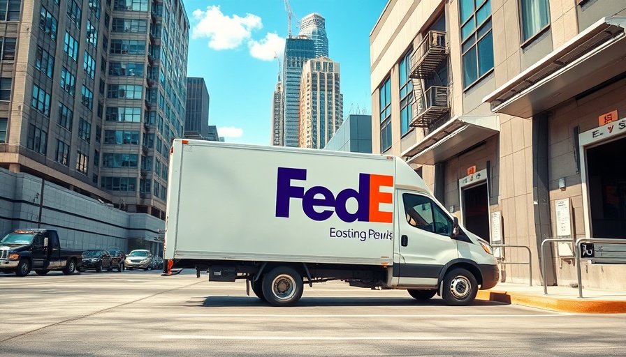 FedEx truck at loading dock amid economic uncertainty impacting demand.