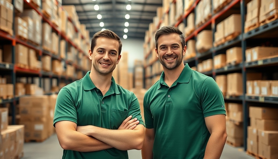Alabama Small Business Persons of the Year standing in a warehouse.