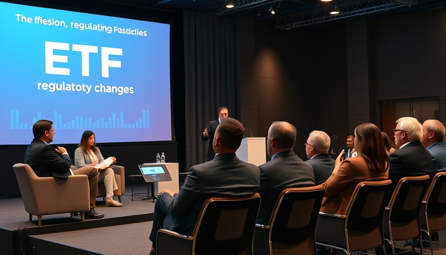 Panel discussion on ETF regulatory changes at a conference.