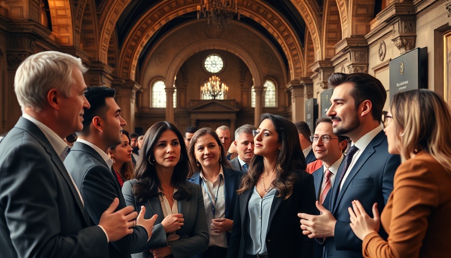 Business professionals discussing financial planning amid business migration