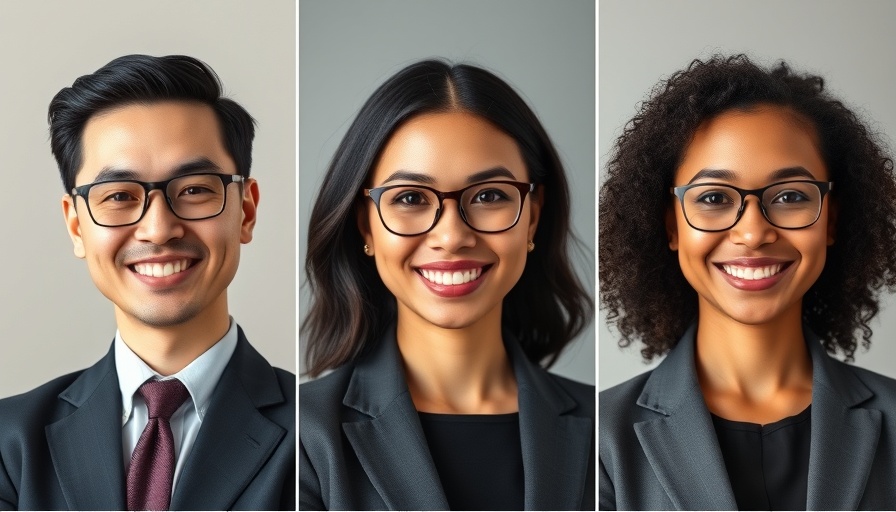 Diverse professionals headshots, confidence in financial planning