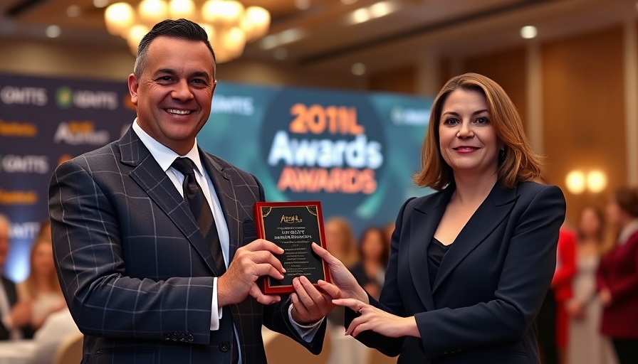 Award ceremony at Nevada Small Business Development Center event.
