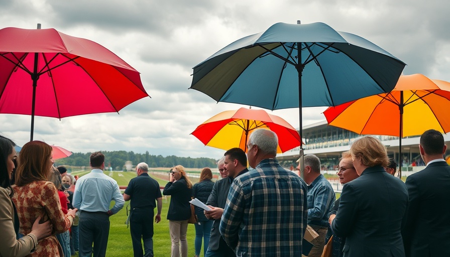Crypto investing vs betting: lively racecourse betting scene.