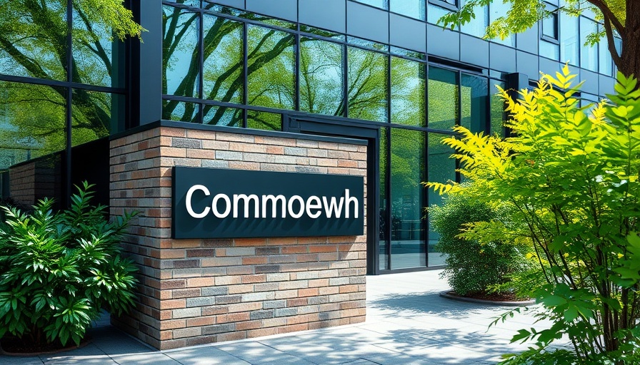 Commonwealth office entrance with greenery reflecting regulatory changes.