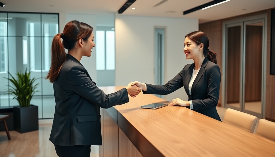 Modern office reception with professional greeting for financial planning.