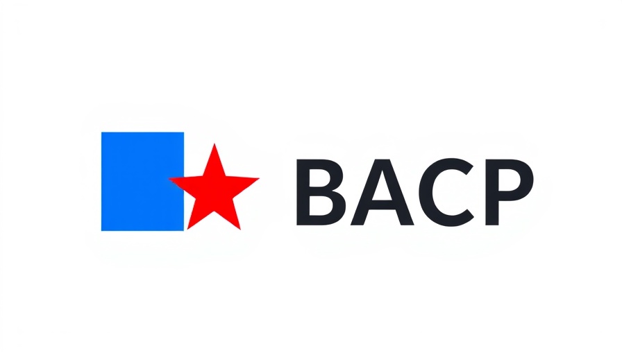 Modern BACP logo design with blue and red elements.