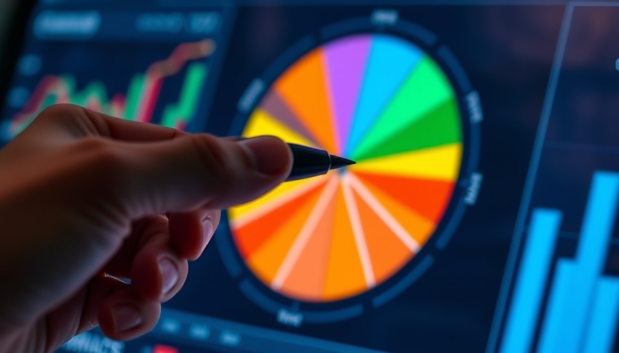 Analytical pie chart with pen pointing; Direct Indexing Adoption by RIAs