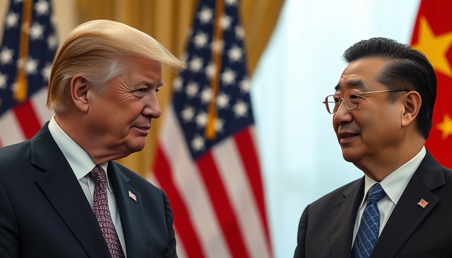 Tariff Surcharges Impact on Consumers depicted by political figures at diplomatic event.