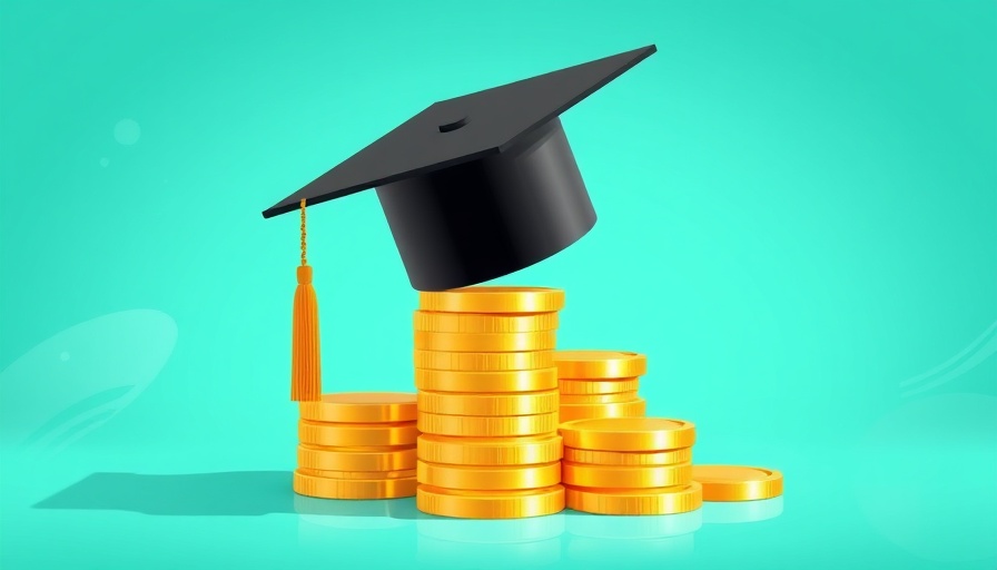 Illustration of investing in good quality education with gold coins.