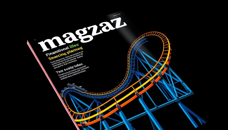 Financial planning magazine cover with roller coaster illustration.