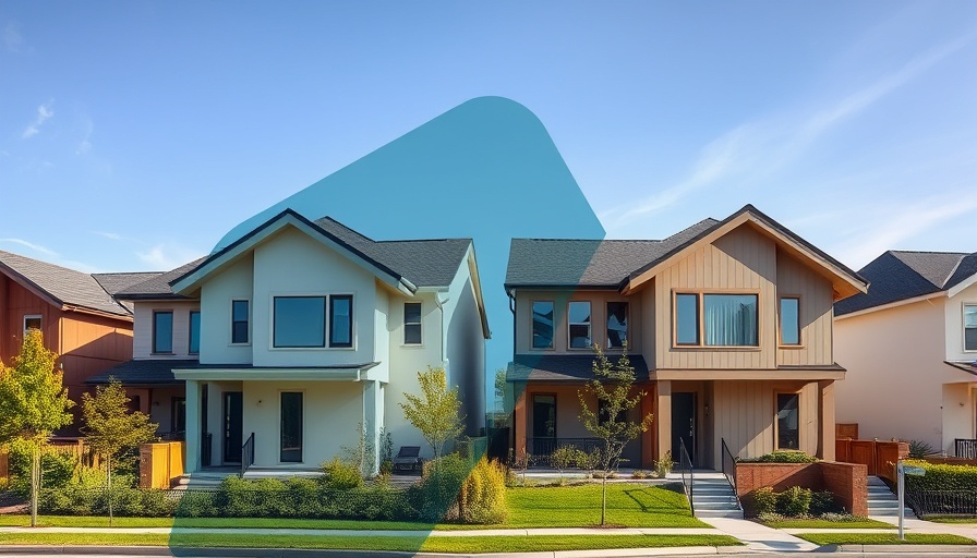 Modern houses with digital art overlay illustrating home equity trends.