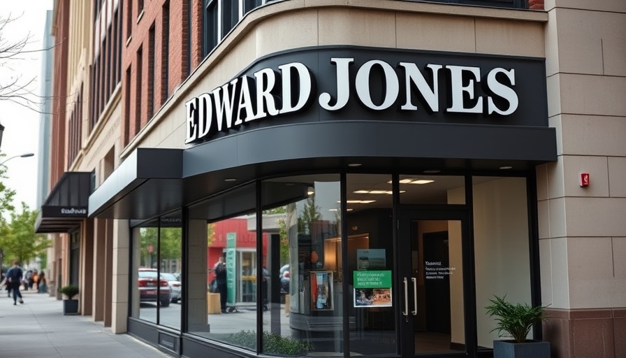 Edward Jones office storefront, financial planning services.