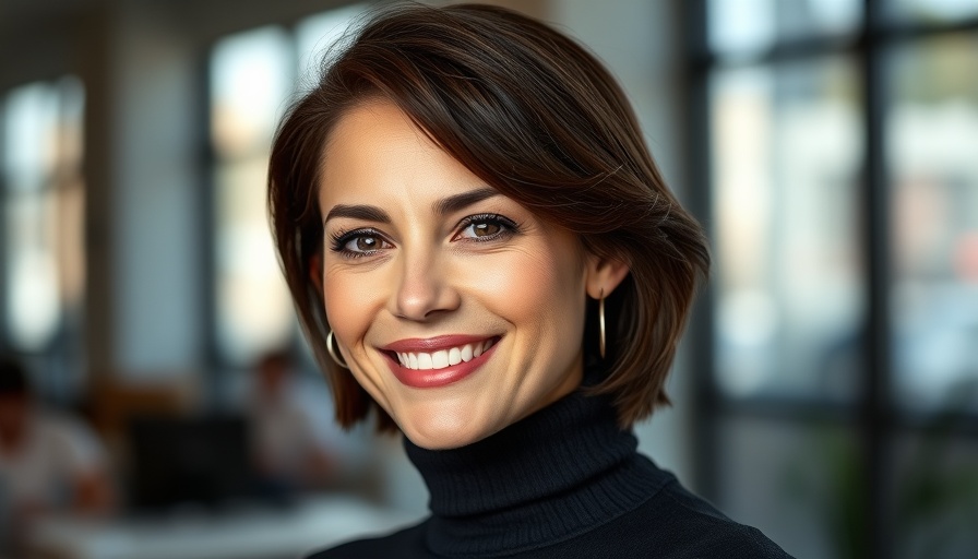 Confident woman smiling, financial planning professional portrait.