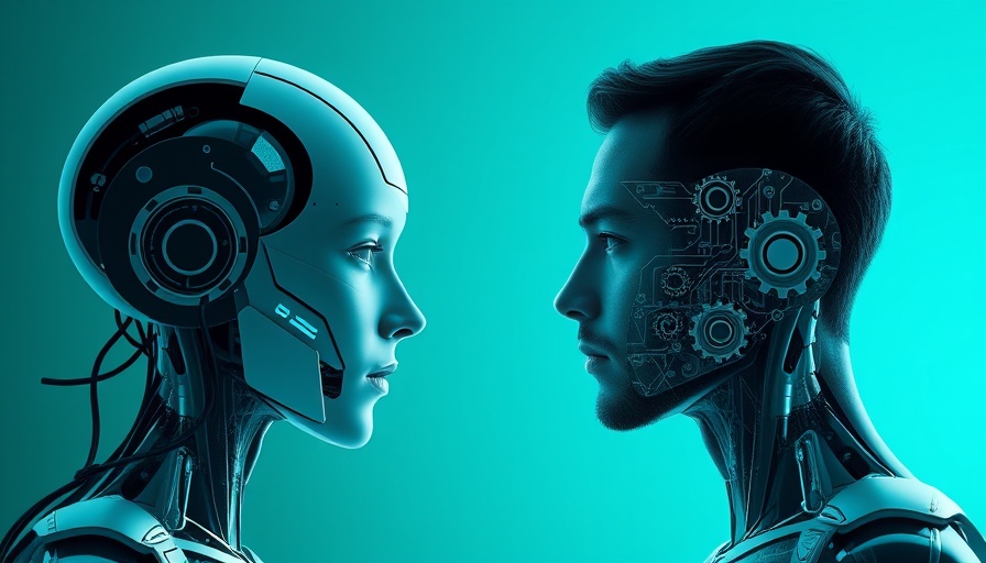 AI and Human face each other, symbolizing stock picking strategies.