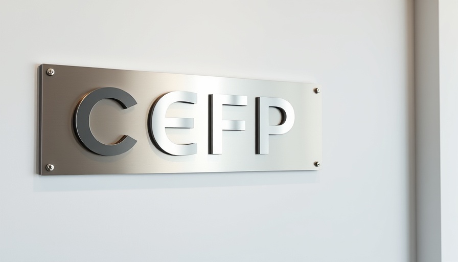 Metallic CFP Board sign on a modern wall, representing CFP renewal fee increase.