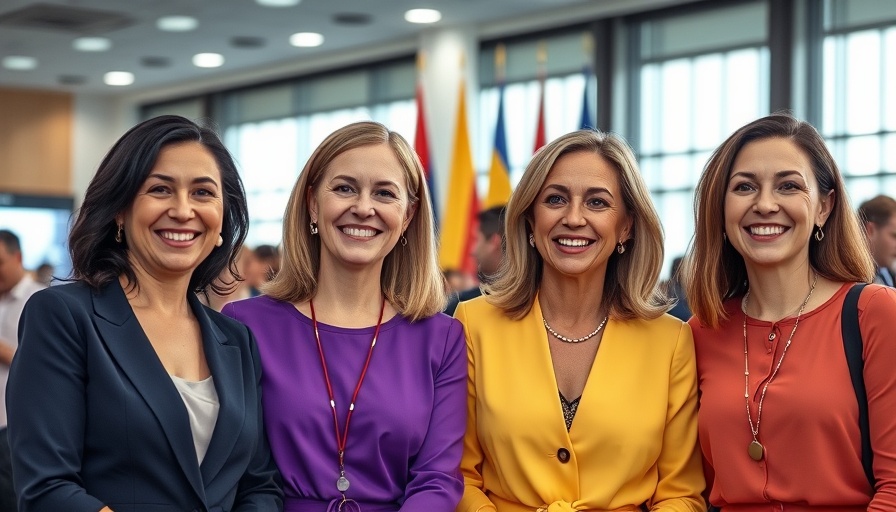 Four women at UGA Savannah Women’s Small Business Summit smiling.