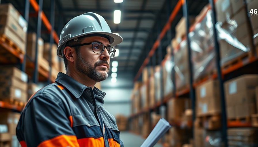 Warehouse inspector examining inventory in industrial setting, insider investments Coventry Group