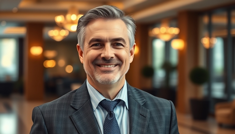 Smiling man in business suit for financial planning.