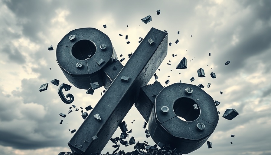 Financial Planning concept with shattered percentage symbol.