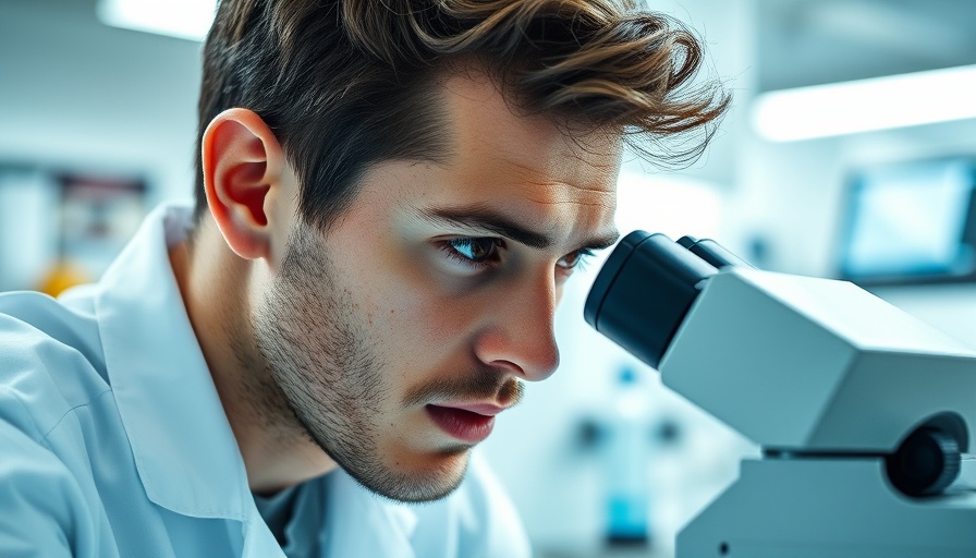 Scientist in lab examining samples, Novavax Q1 2025 financial turnaround.