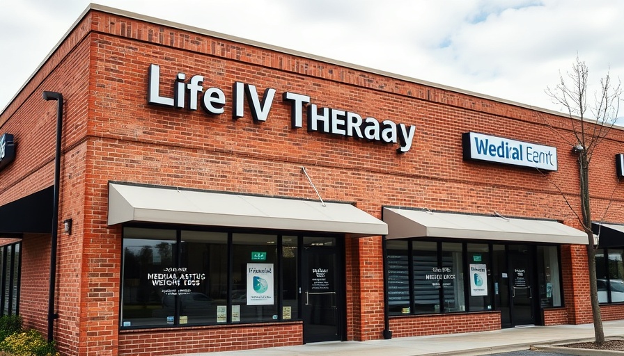 Life IV Therapy center highlighting weight loss services.