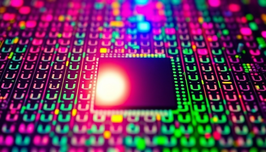 Colorful microchip wafer grid, China foreign investors IDC opportunities.