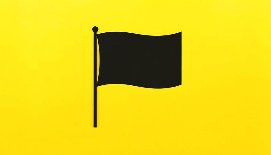 Bold black flag icon on yellow background representing digital investment platforms in MENA.