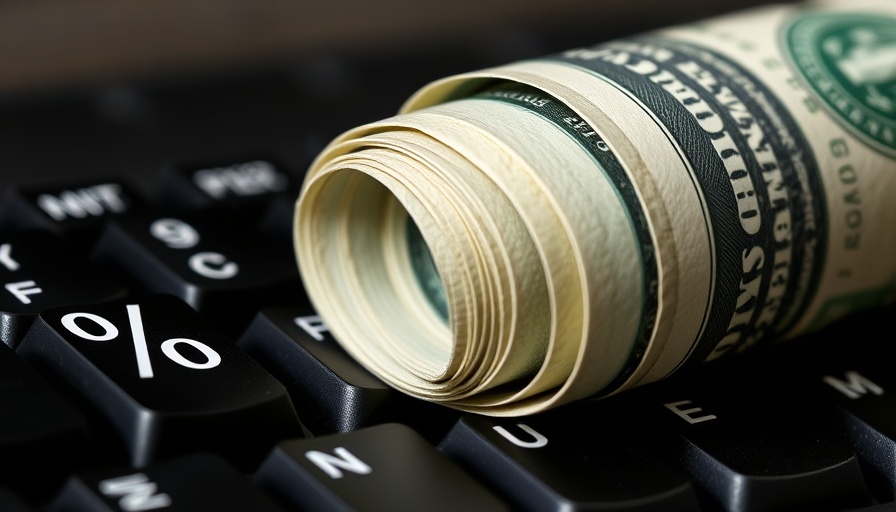 Close-up of dollar bill and percentage sign symbolizing commission-based fees.
