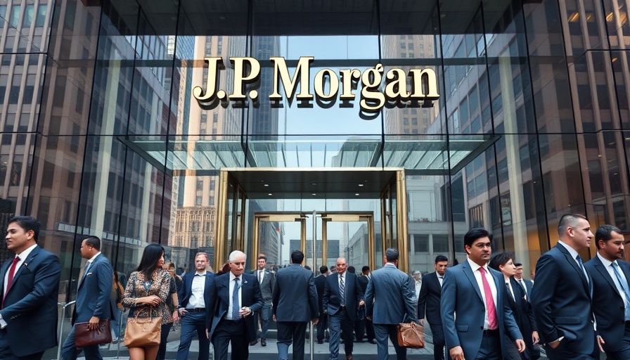 Professionals at J.P. Morgan entrance illustrating financial planning context.