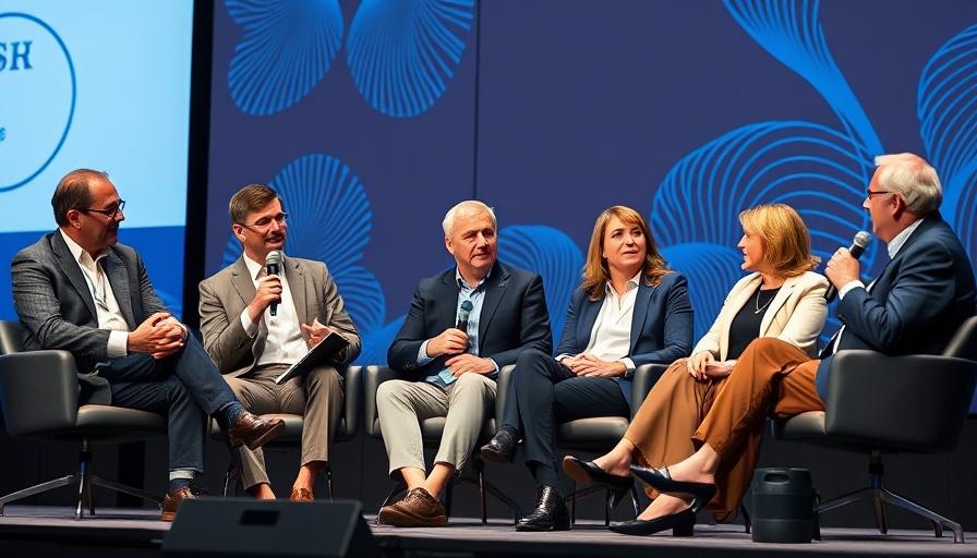 Financial planning discussion at modern conference with engaged panelists.