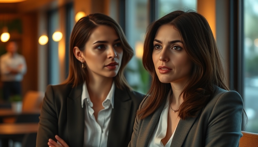 Confident woman mastering market volatility in a professional discussion.