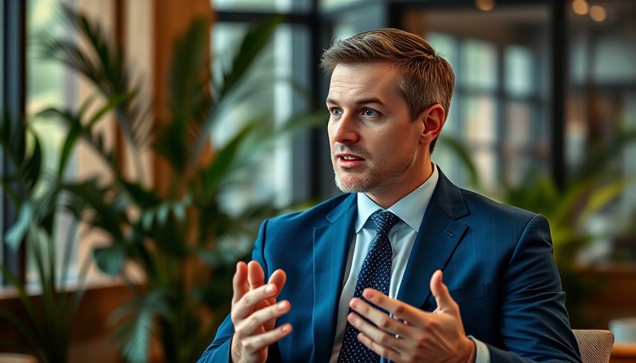 Professional man discussing future of wealth management.