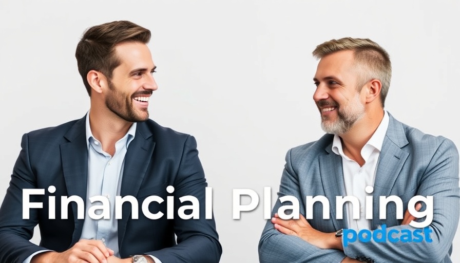 Financial planning podcast banner with two advisors.