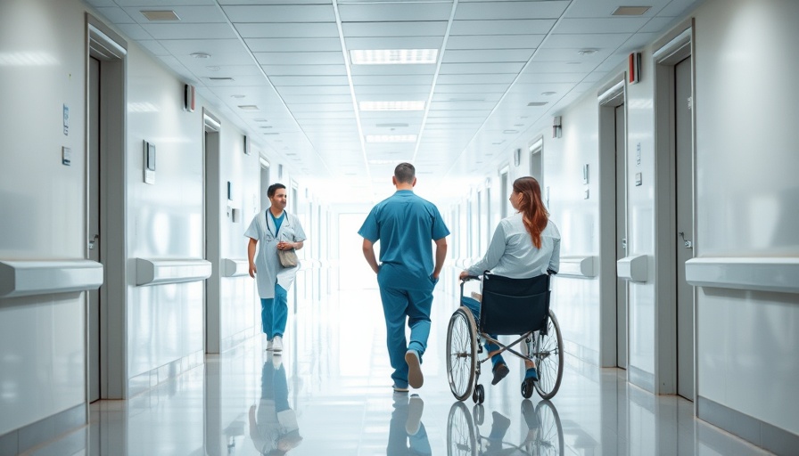 Hospital corridor with staff and patient in wheelchair, Focus Point Holdings investment returns