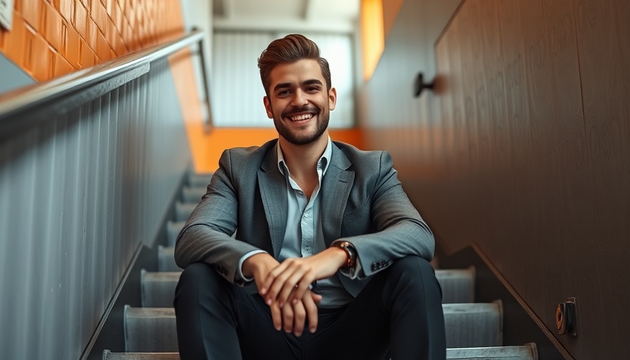 Stylish man confidently sitting, easiest money ever concept.