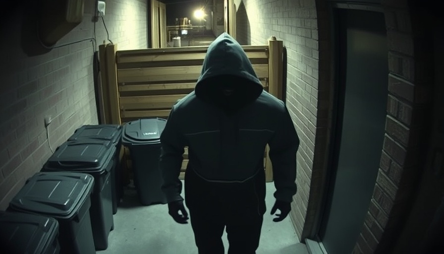 Hooded figure attempting break-in at San Diego small business, security footage.