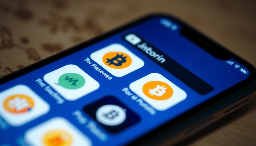 Cryptocurrency apps on smartphone screen for financial planning.