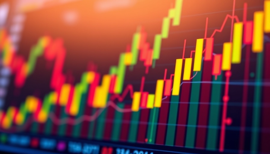 Vibrant candlestick chart for retirement planning strategies.