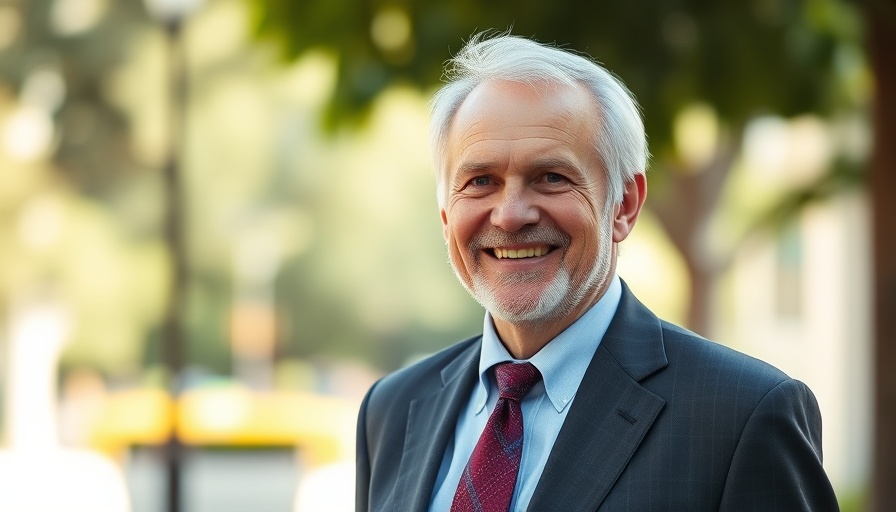 Older man smiling in a suit outdoors, faith-based ETFs context.