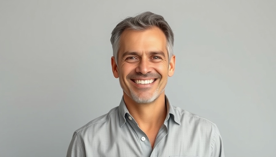 Confident middle-aged man smiling, Merchant Investment in Trust Company.