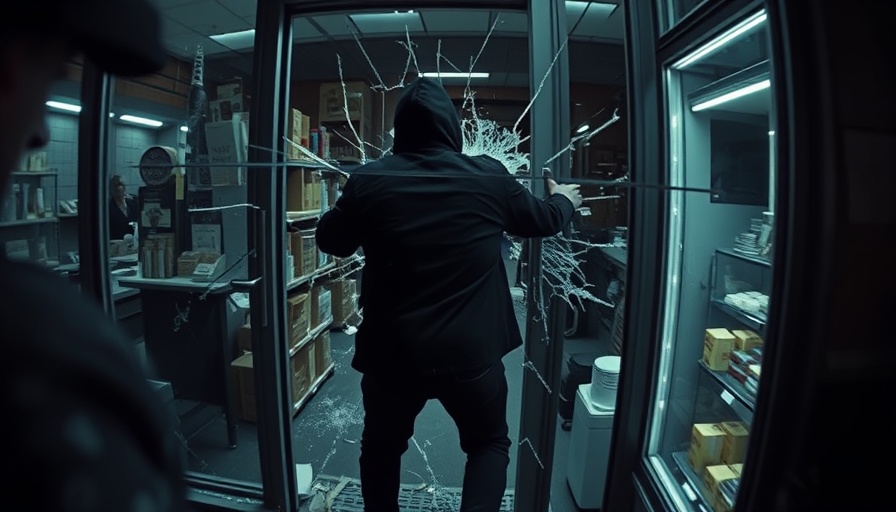 CCTV footage showing small business burglary in progress