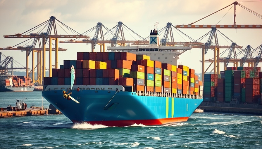 Cargo ship at busy port highlights impacts on semiconductor tariffs financial planning.