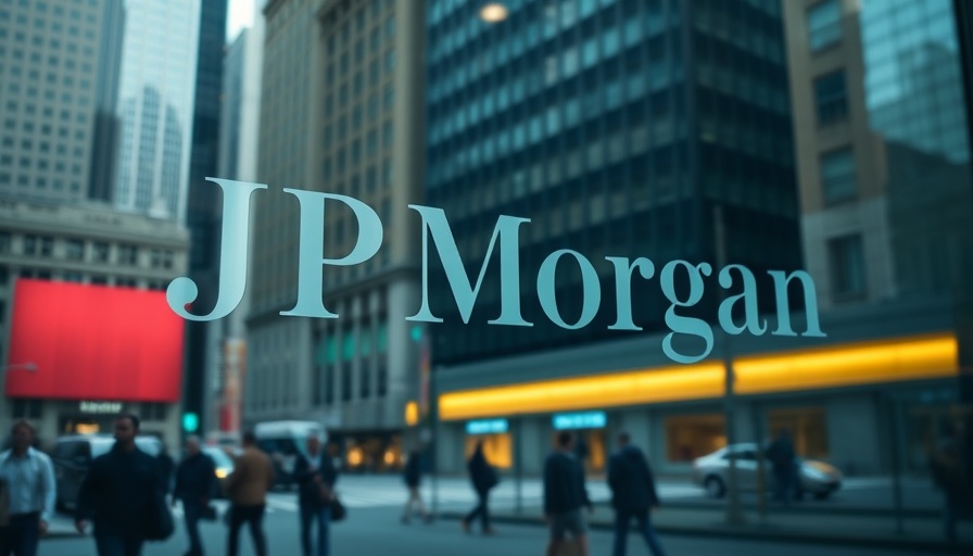 JP Morgan logo on a glass window reflecting city life, Millionaire Wealth Offering