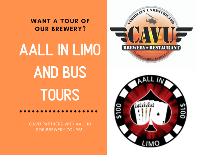CAVU Brewery & Restaurant AALL In Limo and Bus Tours